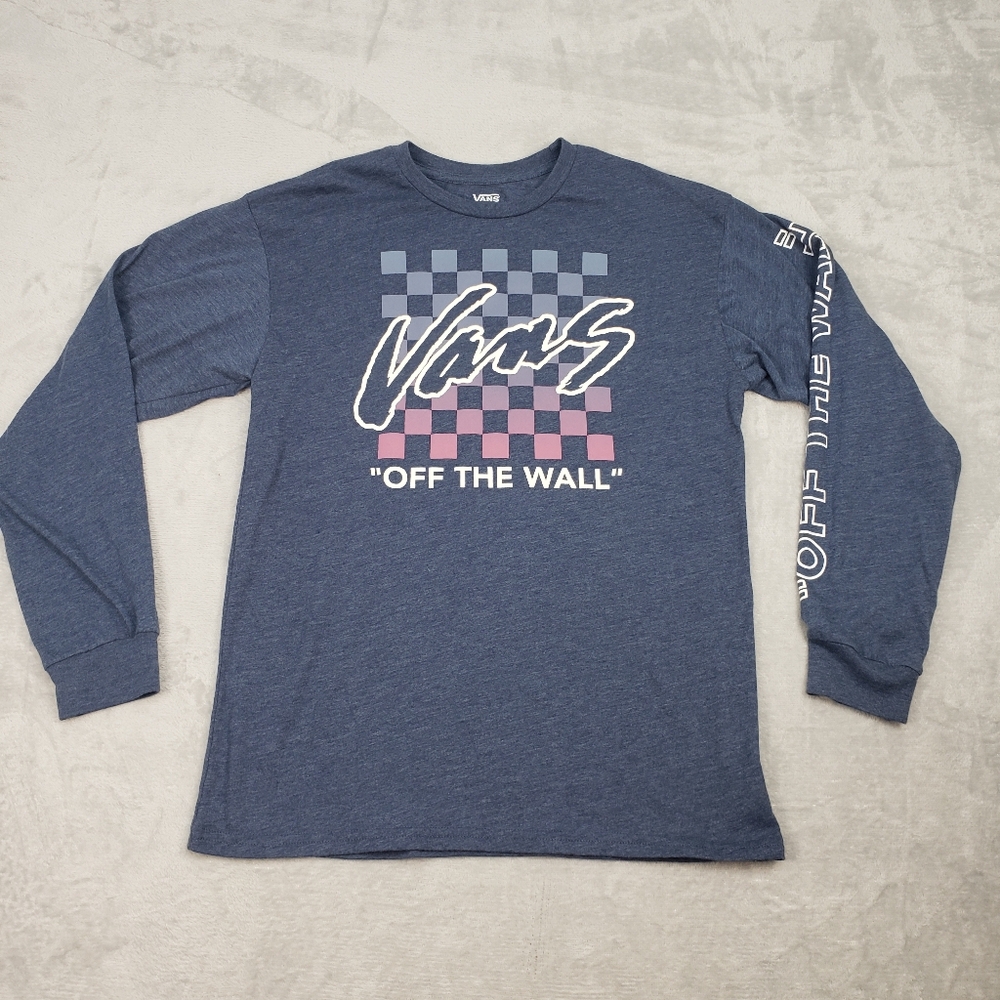 Vans "Off The Wall" Men's‎ Medium Light Long Sleeve T Shirt Slim Fit Crew Neck